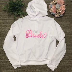 🎉SALE!! White Bride Zip Up Sweatshirt 👰